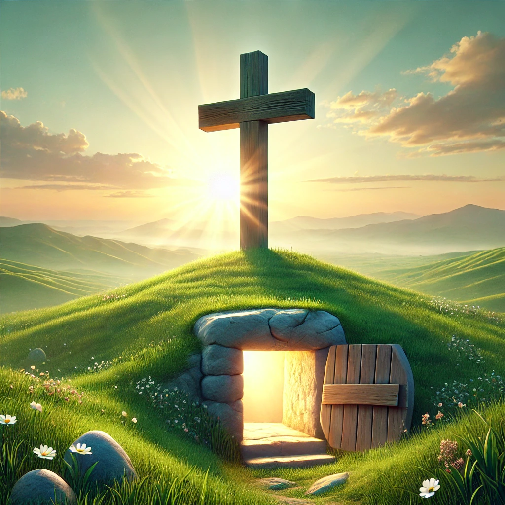 Cross and tomb