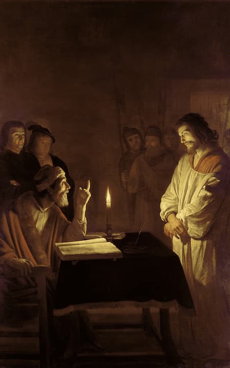 Jesus tried by the Sanhedrin